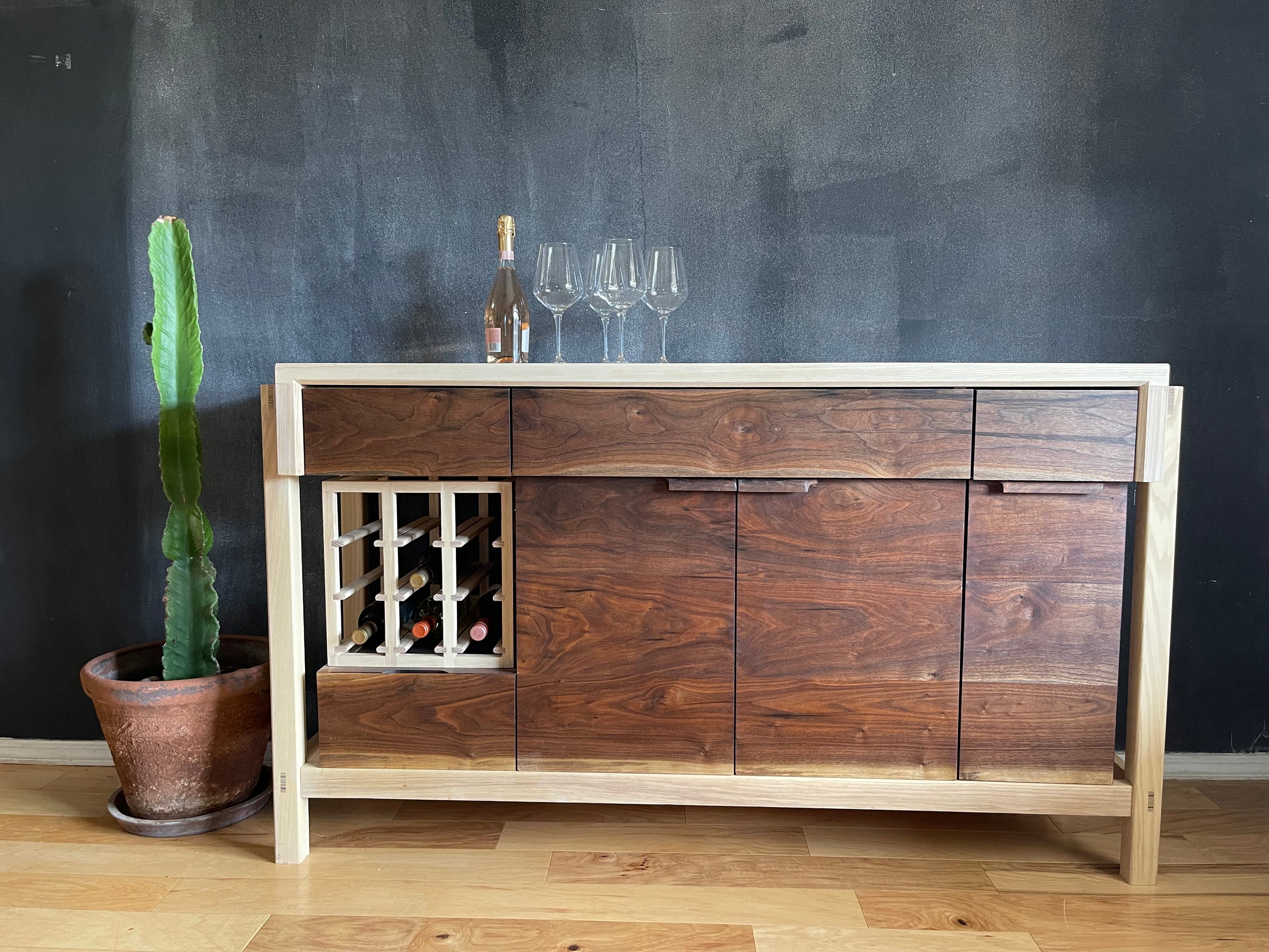 The Mason - Modern Sideboard with Wine Storage