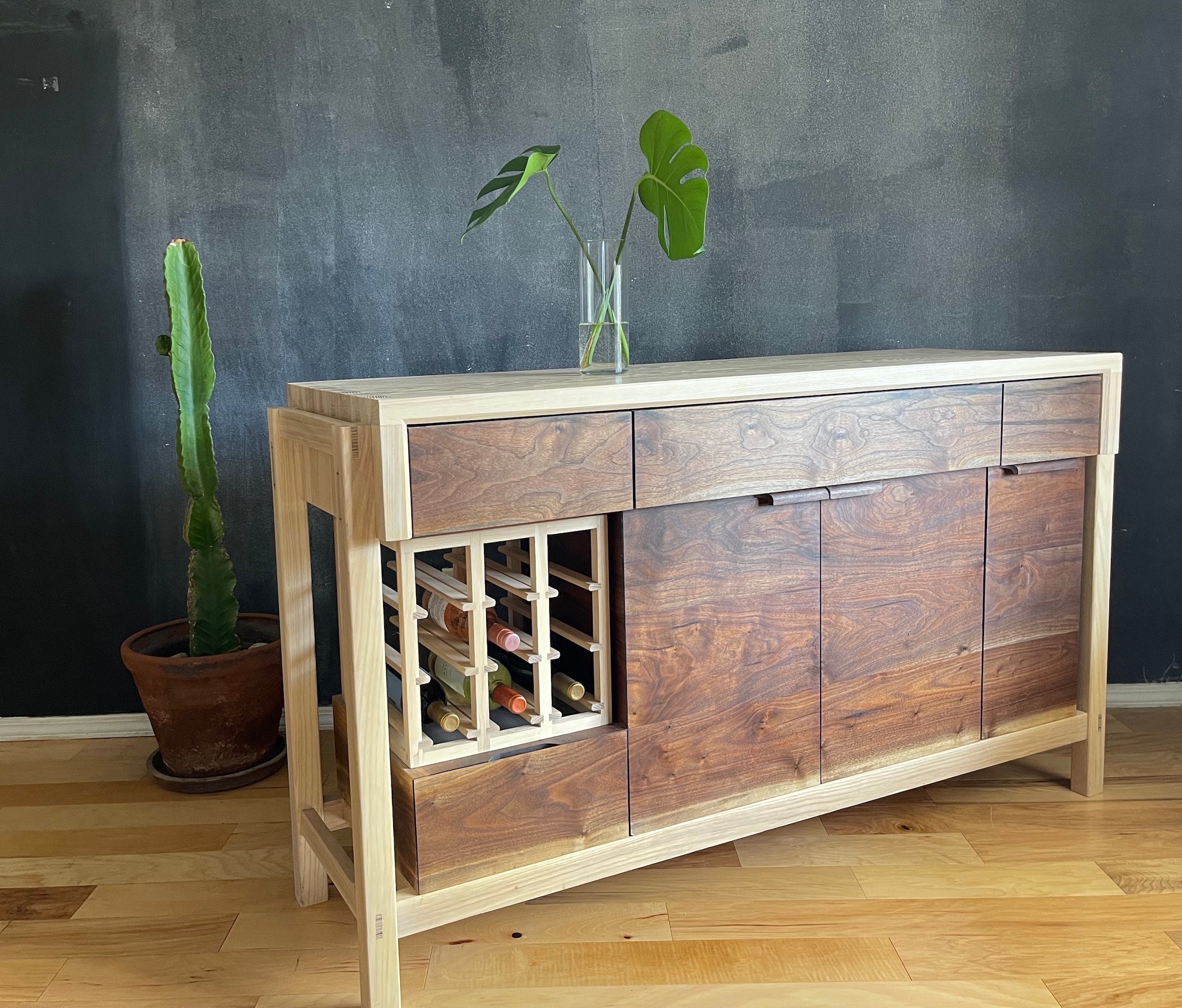 The Mason - Modern Sideboard with Wine Storage