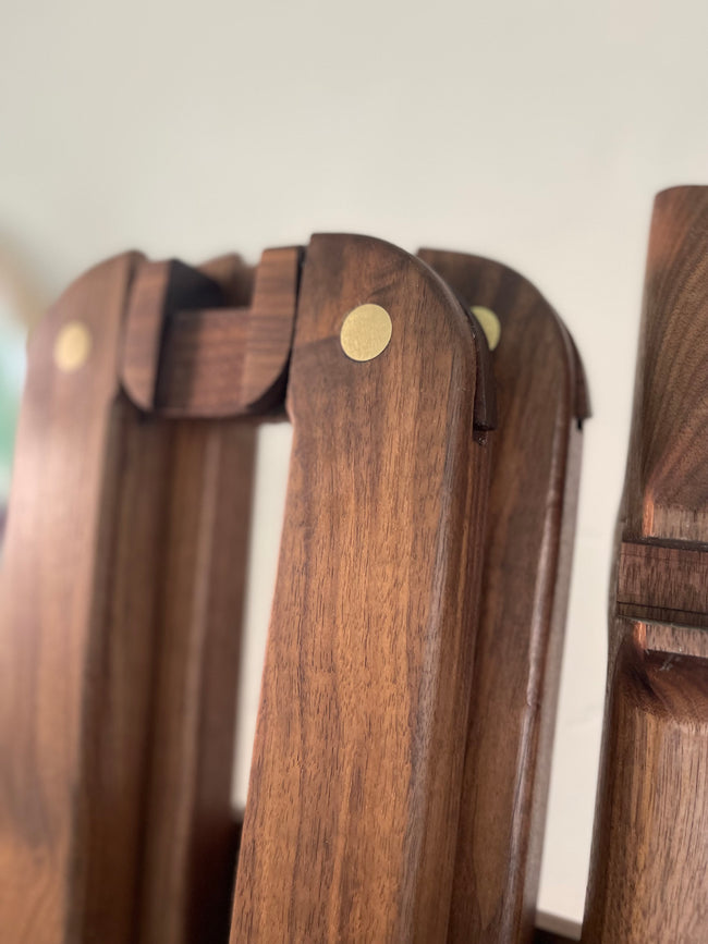The Basecamp - Handmade Solid Wood A-Frame Wardrobe – Brass Pins, Shelf, Modern Garment Stand