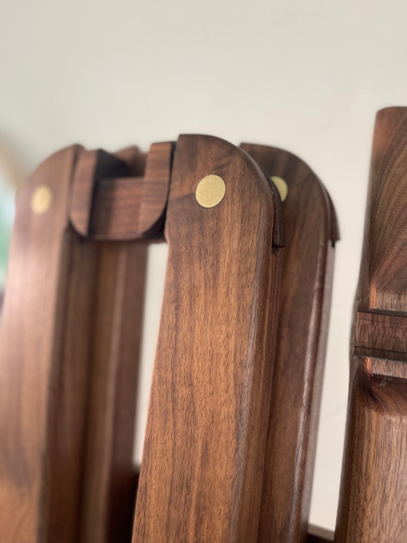 The Basecamp - Handmade Solid Wood A-Frame Wardrobe – Brass Pins, Shelf, Modern Garment Stand