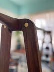 The Basecamp - Handmade Solid Wood A-Frame Wardrobe – Brass Pins, Shelf, Modern Garment Stand