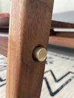 The Basecamp - Handmade Solid Wood A-Frame Wardrobe – Brass Pins, Shelf, Modern Garment Stand